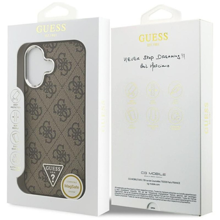 Guess 4G Triangle Logo MagSafe - Hülle iPhone 17 (braun)