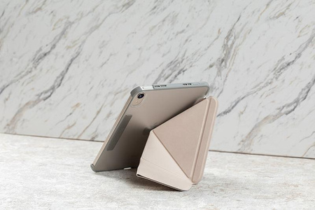 Moshi VersaCover - origami pouzdro pro iPad mini 6 (2021) s nabíjením Apple Pencil (Savanna Beige)