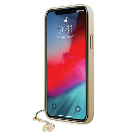 Kolekce Guess 4G Charms - pouzdro pro iPhone 12 / iPhone 12 Pro (šedé)