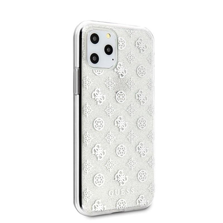 Guess 4G Peony Glitter - iPhone 11 Pro tok (ezüst)