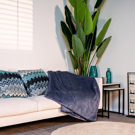 Koc flanelowy 200x150cm (niebieski)