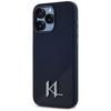 Karl Lagerfeld Silicone Shadow Metal Initial MagSafe - Case for iPhone 15 Pro (black)