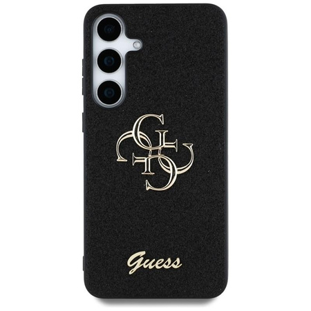 Guess Fixed Glitter Big 4G fém logó - tok Samsung Galaxy S25+ (fekete)