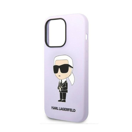 Karl Lagerfeld Silicone NFT Ikonik - Etui iPhone 14 Pro (fioletowy)