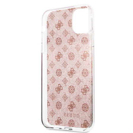 Guess 4G Peony Solid Glitter - Etui iPhone 11 Pro Max (różowy)