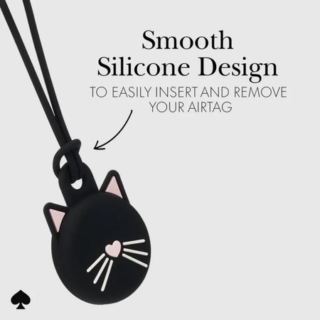 Kate Spade New York Holder - Schutzhülle mit Anhänger für Apple AirTag (Black Cat)
