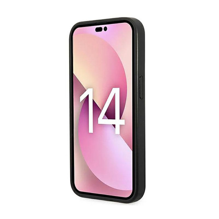 Karl Lagerfeld Saffiano Choupette Head Patch Case - Hülle für iPhone 14 Pro (Schwarz)