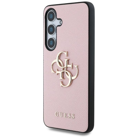 Guess Genarbtes Großes 4G Logo Kleines Klassisches Logo - Tasche für Samsung Galaxy S25 (rosa)