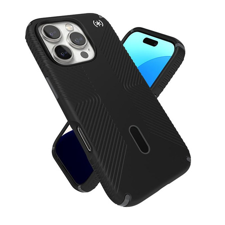 Speck Presidio2 Grip ClickLock & MagSafe - Coque iPhone 16 Pro (Noir / Gris ardoise / Blanc)