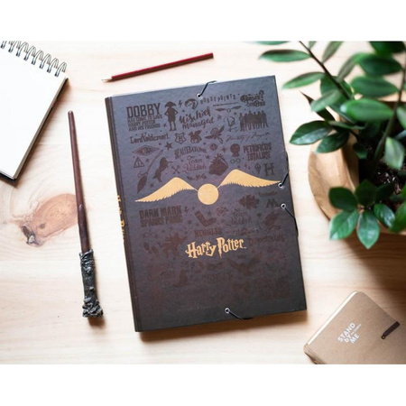 Harry Potter - Chemise / dossier avec gomme A4 (24 x 34 cm)