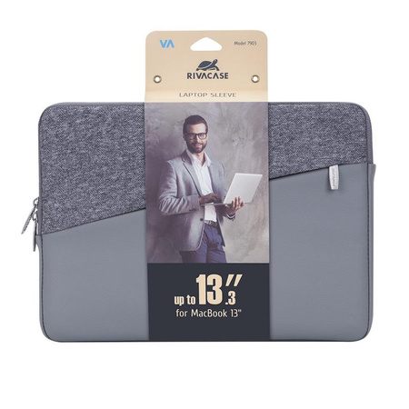 Rivacase - Egmont, sacoche pour ordinateur portable, laptop 13.3" (gris)