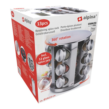 Alpina - Otočný stojan na koření pro 12 sklenic