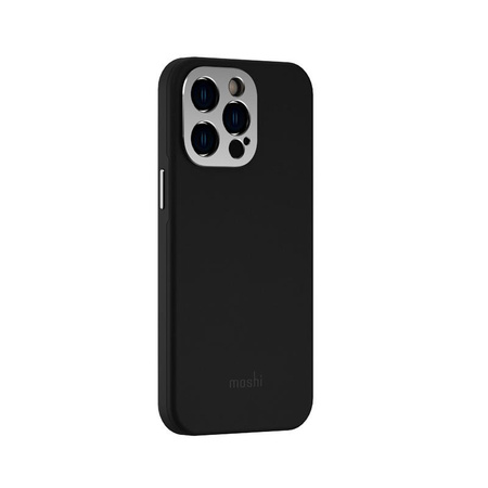 Moshi Napa Slim MagSafe - Bőr tok iPhone 14 Pro Max készülékhez (éjfekete)