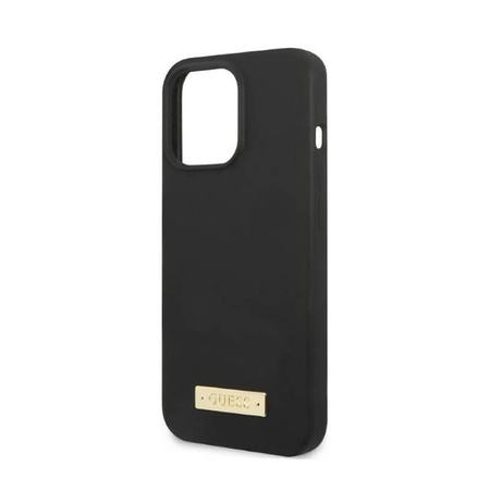 Guess szilikon logólemez MagSafe - iPhone 13 Pro tok (fekete)