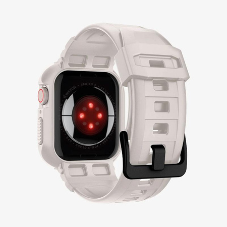 Spigen Rugged Armor Pro - Armband mit Gehäuse für Apple Watch 4/5/6/7/8/9/SE 44/45 mm (Dune Beige)