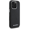 Karl Lagerfeld Saffiano Full Wrapped Elongated Metal Logo MagSafe - tok iPhone 16 Pro-hoz (fekete)