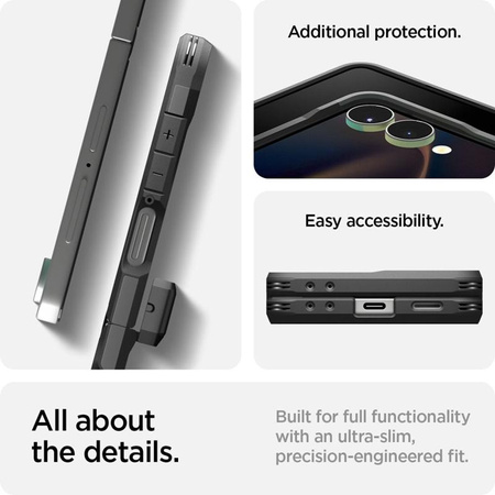 Spigen Tough Armor Pro MagSafe - pouzdro pro Samsung Galaxy Z Flip 7 (černé)
