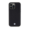 BMW Leather Diamond Pattern - Coque pour iPhone 15 Pro (noir)