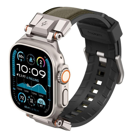 Spigen DuraPro Armor - Bracelet pour Apple Watch 44/45/46/49 mm (Vert militaire)