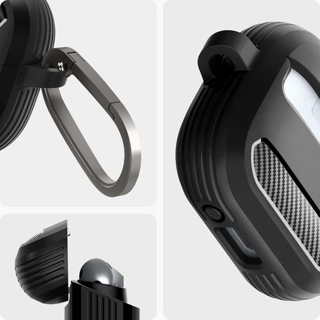 Spigen Rugged Armor - Pouzdro na Samsung Galaxy Buds 3 / 3 FE / 3 Pro (Matná Černá)