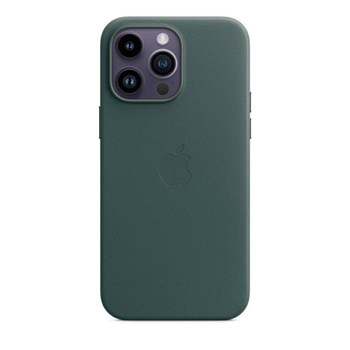 Apple Leather Case - Étui en cuir avec MagSafe pour iPhone 14 Pro Max (vert forêt)