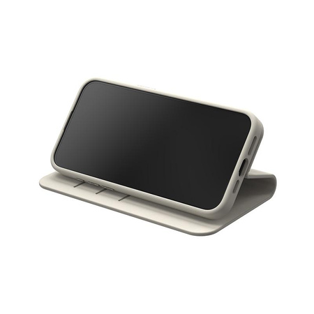 Moshi Overture MagSafe - Étui 3-en-1 en cuir pour iPhone 15 Pro Max (Eggnog White)