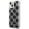 Karl Lagerfeld Monogram Liquid Glitter - pouzdro pro iPhone 14 (černé)