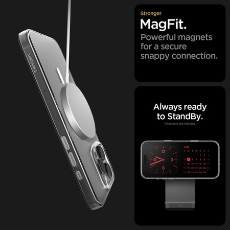 Spigen Thin Fit T Mag MagSafe - Kryt pro iPhone 16 Pro (Průhledný / Bílý)
