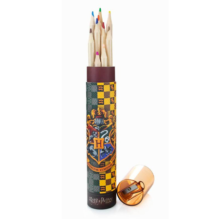 Harry Potter - Pencil crayons set in a tube of 12 pcs. with sharpener (Hogwarts)
