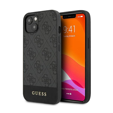 Guess 4G Bottom Stripe Collection - pouzdro pro iPhone 13 (šedé)