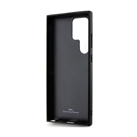 BMW Signature Leder Kreuzungslinien-Muster - Samsung Galaxy S24 Ultra Tasche (schwarz)