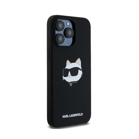 Karl Lagerfeld szilikon Choupette Head MagSafe - iPhone 15 Pro Max tok (fekete)