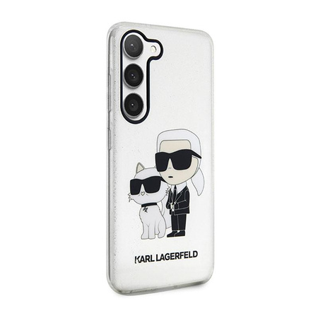 Karl Lagerfeld IML Glitter NFT Karl & Choupette - Etui Samsung Galaxy S23+ (przezroczysty)