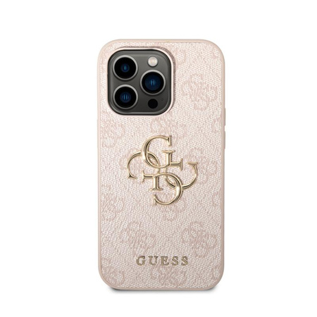 Guess 4G Big Metal Logo - Etui iPhone 15 Pro (różowy)