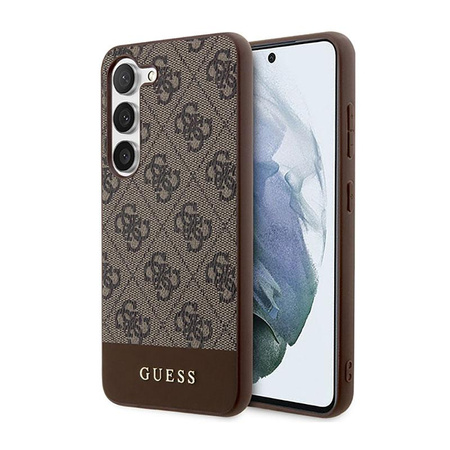 Guess 4G Bottom Stripe Metal Logo Collection - Samsung Galaxy S23+ Case (brown)