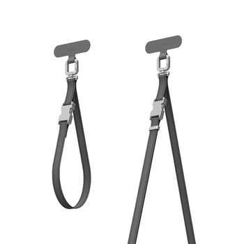 Moshi 2-in-1 Wrist & Body Strap with Adapter - öko bőr telefonpánt (éjszürke)