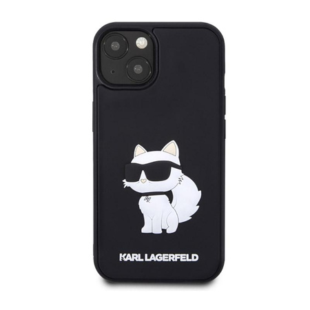 Karl Lagerfeld 3D gumi NFT Choupette - iPhone 14 tok (fekete)