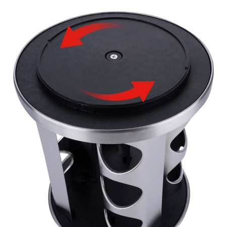 Alpina - Rotating spice rack organizer for 12 jars