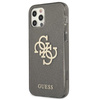 Guess Glitter 4G Big Logo - iPhone 12 Pro Max Tasche (Schwarz)