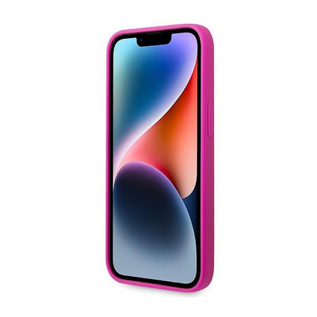 Guess Silicone Vintage - Coque iPhone 14 Plus (fuchsia)