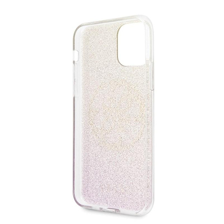 Guess Gradient Circle Glitter 4G - iPhone 11 Pro Case (Gold/Pink)