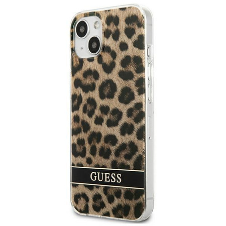 Guess Leopard Electro Stripe - iPhone 13 mini tok (barna)
