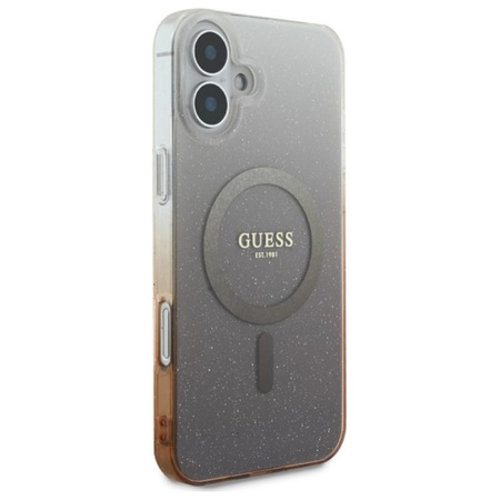 Guess IML Glitter Gradient MagSafe - iPhone 16 Tasche (braun)