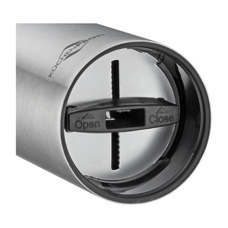 Küchenprofi Charlotte – Muskatmühle mit Kurbel aus Edelstahl 15×4,5 cm