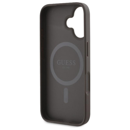 Guess Peony Script MagSafe – Hülle für iPhone 16 (braun)