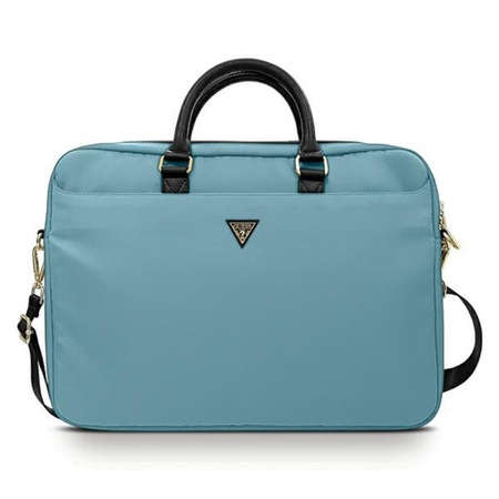 Nylonová brašna na počítač Guess - brašna na 15" / 16" notebook (modrá)