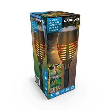 Grundig - solární lampa s efektem plamene svíčky velká 48 cm