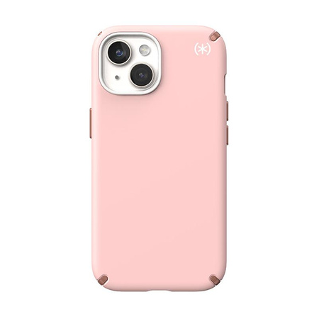 Speck Presidio2 Pro Magsafe - iPhone 15 Case (Dahlia Pink / Rose Copper / White)