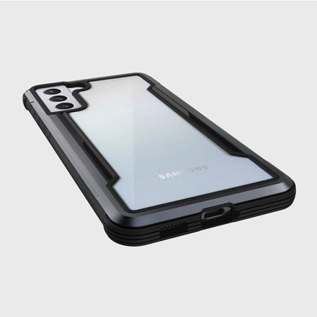 X-Doria Raptic Shield - Samsung Galaxy S21+ alumínium tok (antimikrobiális védelem) (Fekete)