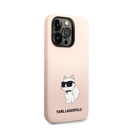 Karl Lagerfeld Silikonové pouzdro NFT Choupette - iPhone 14 Pro (růžové)